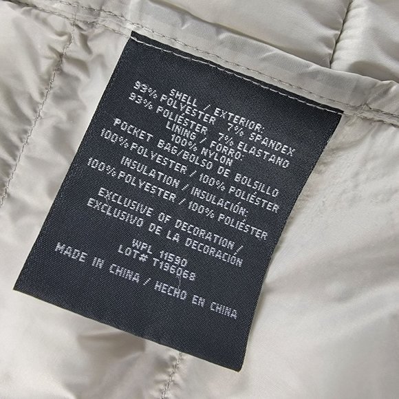 32 Degrees Heat Womens Small Silver Puffer Coat Jacket Full Zip Winter Warm - Picture 4 of 11